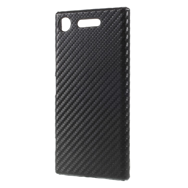 PU Leather Skin PC Case Cover for Sony Xperia XZ1 - Carbon Fiber Texture-2