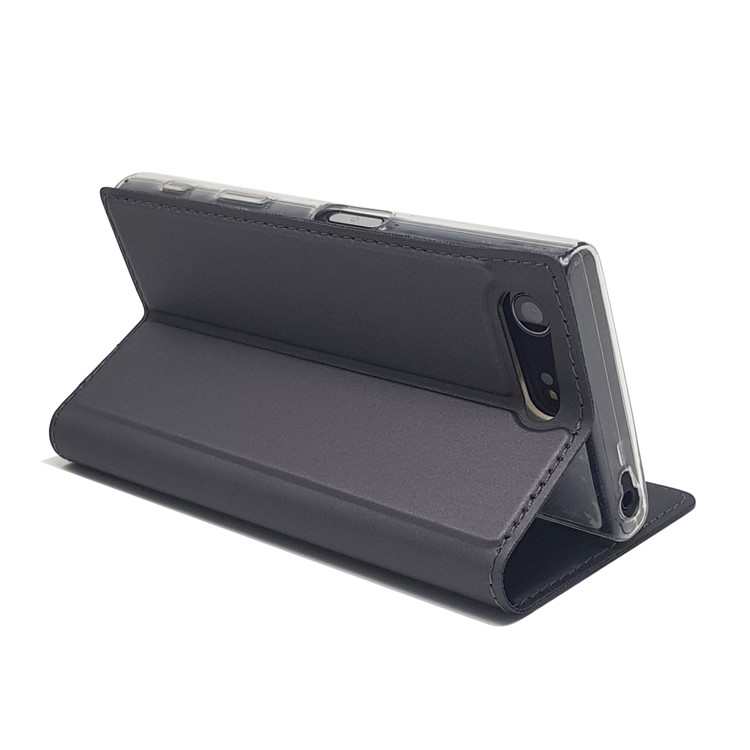 Magnetic Leather Card Holder Case for Sony Xperia X Compact - Black-7