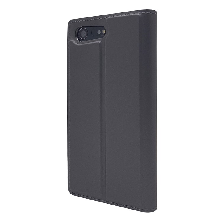 Magnetic Leather Card Holder Case for Sony Xperia X Compact - Black-9