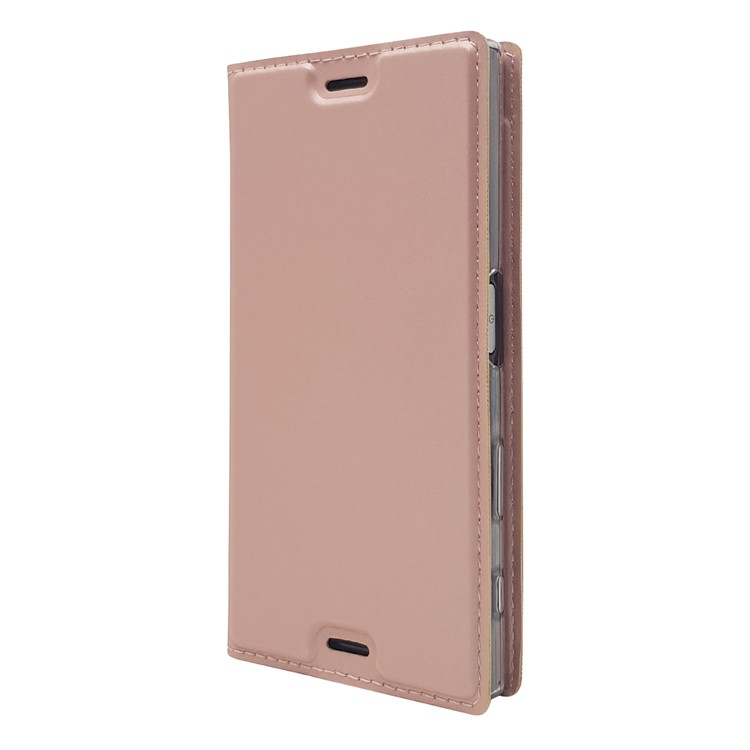 Magnetic Leather Card Holder Cover for Sony Xperia X Compact - Rose Gold-10