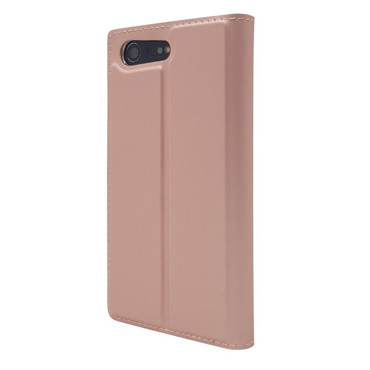 Magnetic Leather Card Holder Cover for Sony Xperia X Compact - Rose Gold-11
