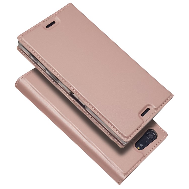 Magnetic Leather Card Holder Cover for Sony Xperia X Compact - Rose Gold-2