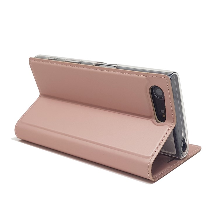 Magnetic Leather Card Holder Cover for Sony Xperia X Compact - Rose Gold-8