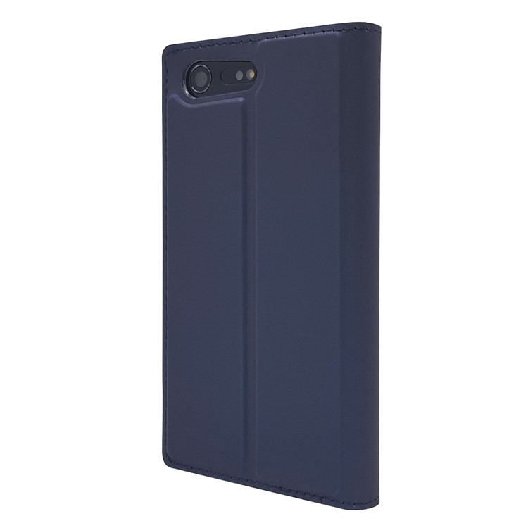 Magnetisches Leder Kartenfach Für Sony Xperia X Compact - Dunkelblau-10