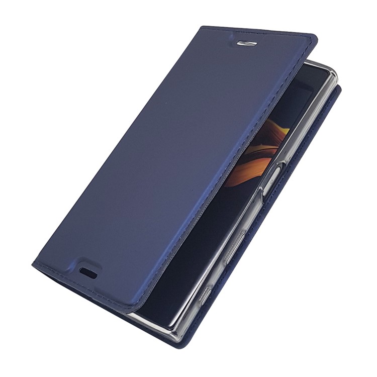 Magnetisches Leder Kartenfach Für Sony Xperia X Compact - Dunkelblau-11