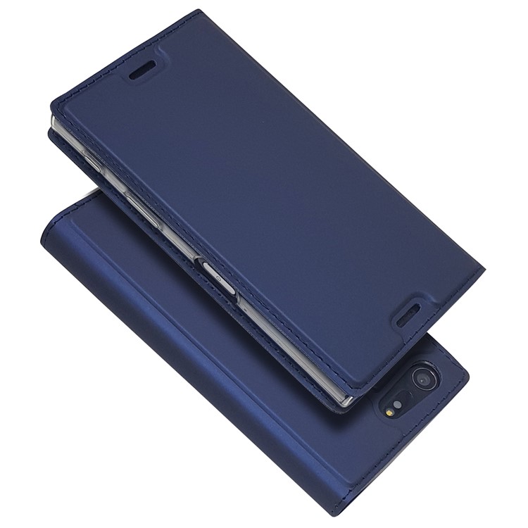 Magnetisches Leder Kartenfach Für Sony Xperia X Compact - Dunkelblau-2