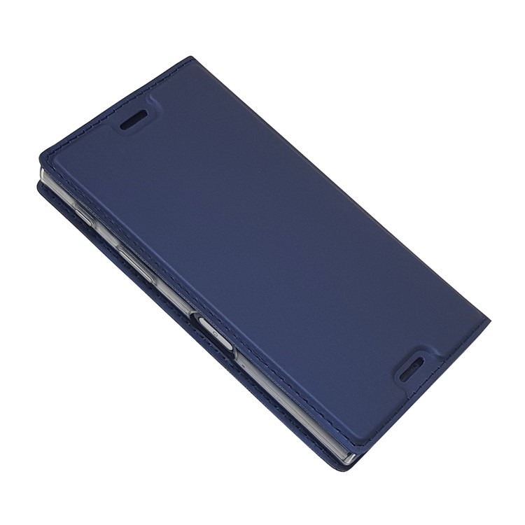 Magnetisches Leder Kartenfach Für Sony Xperia X Compact - Dunkelblau-5