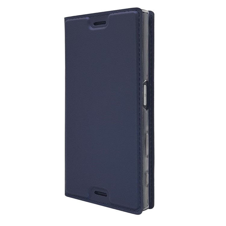 Magnetisches Leder Kartenfach Für Sony Xperia X Compact - Dunkelblau-9