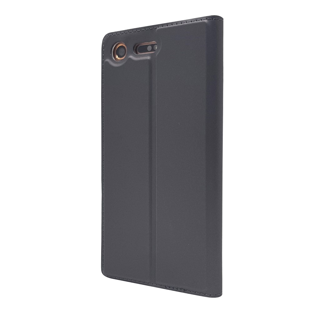 Auto-absorbed Magnetic Leather Card Holder Cover for Sony Xperia XZ Premium - Black-9