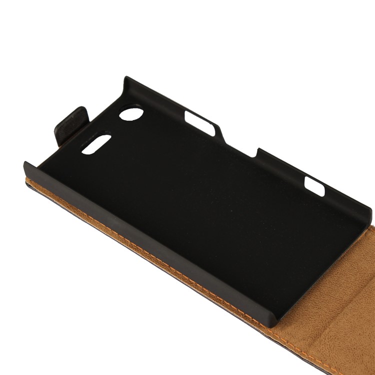 Vertical Split Genuine Leather Case for Sony Xperia XZ1 Compact - Black-11