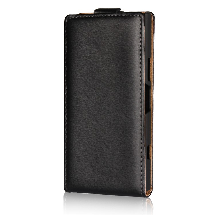 Vertical Split Genuine Leather Case for Sony Xperia XZ1 Compact - Black-2
