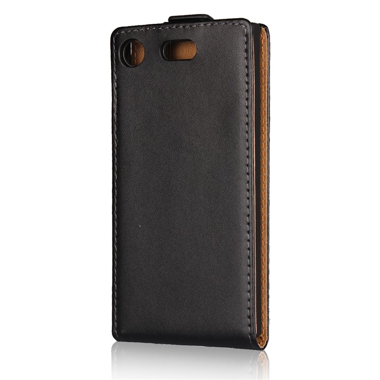 Vertical Split Genuine Leather Case for Sony Xperia XZ1 Compact - Black-3