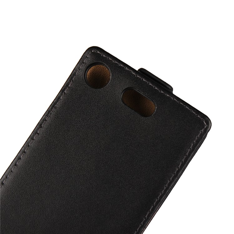 Vertical Split Genuine Leather Case for Sony Xperia XZ1 Compact - Black-7