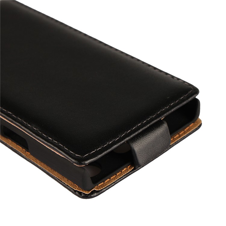 Vertical Split Genuine Leather Case for Sony Xperia XZ1 Compact - Black-8