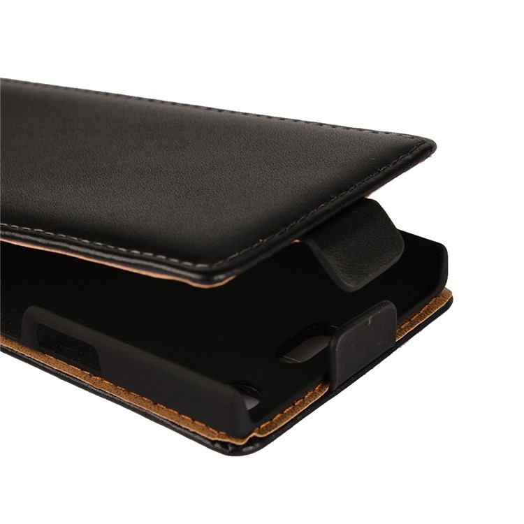 Vertical Split Genuine Leather Case for Sony Xperia XZ1 Compact - Black-9