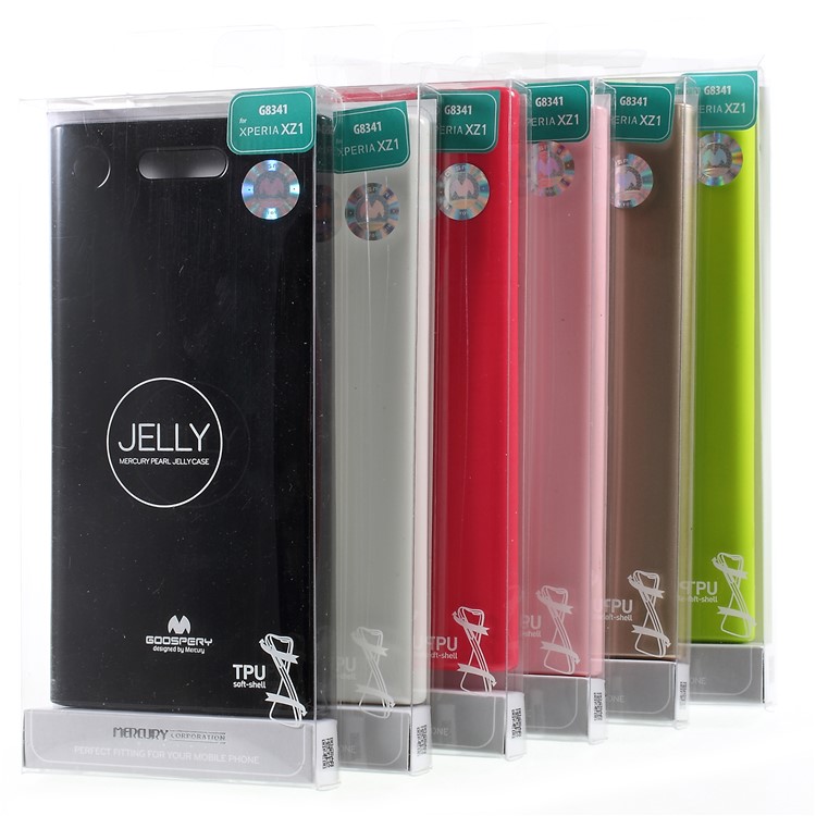 MERCURY GOOSPERY Glitter Powder TPU Gel Case for Sony Xperia XZ1 - Black-6