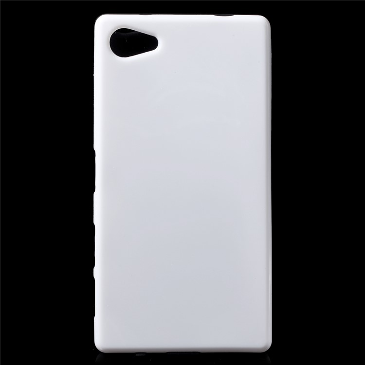 Solid Color Jelly TPU Skin Case for Sony Xperia Z5 Compact - White-1
