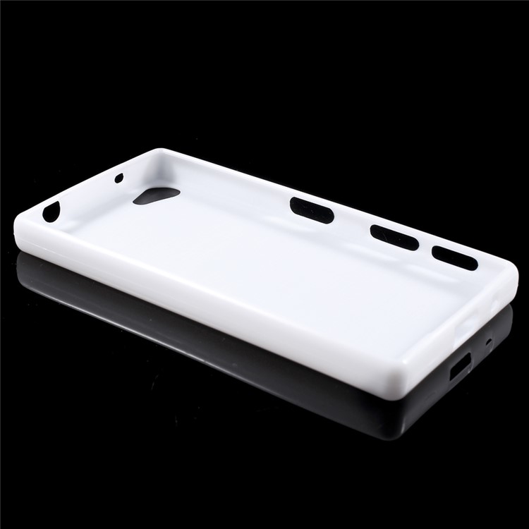 Solid Color Jelly TPU Skin Case for Sony Xperia Z5 Compact - White-3