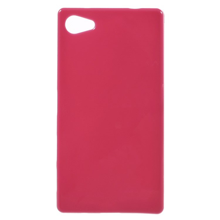 Solid Color Jelly TPU Cover Case for Sony Xperia Z5 Compact - Rose-1