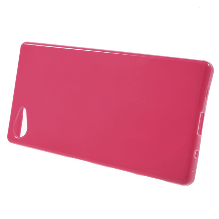 Solid Color Jelly TPU Cover Case for Sony Xperia Z5 Compact - Rose-2