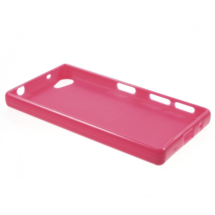 Solid Color Jelly TPU Cover Case for Sony Xperia Z5 Compact - Rose-3