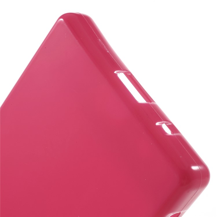 Solid Color Jelly TPU Cover Case for Sony Xperia Z5 Compact - Rose-4