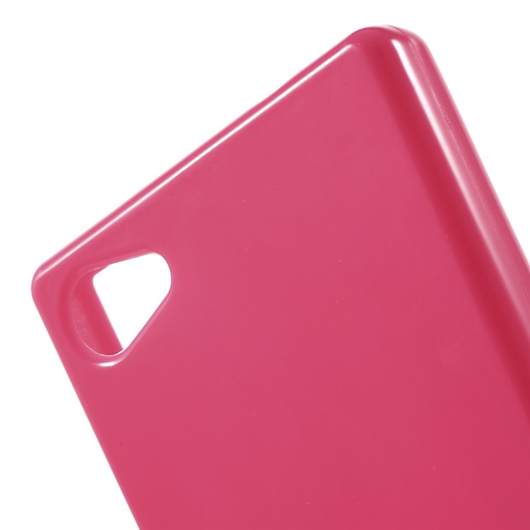 Solid Color Jelly TPU Cover Case for Sony Xperia Z5 Compact - Rose-5