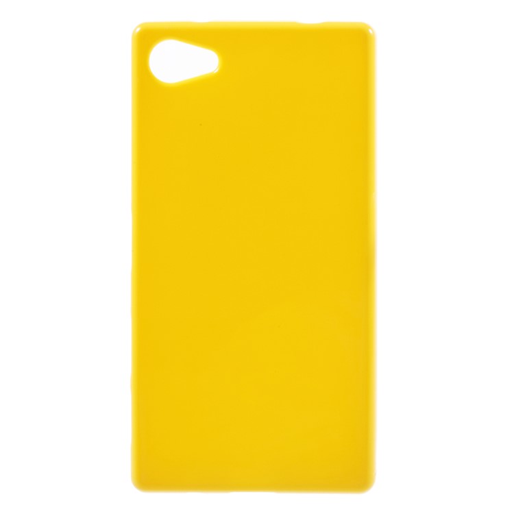 Solid Color Jelly TPU Gel Case for Sony Xperia Z5 Compact - Yellow-1