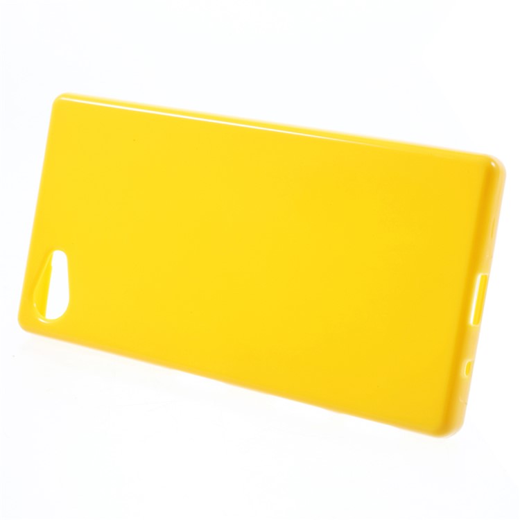 Solid Color Jelly TPU Gel Case for Sony Xperia Z5 Compact - Yellow-2
