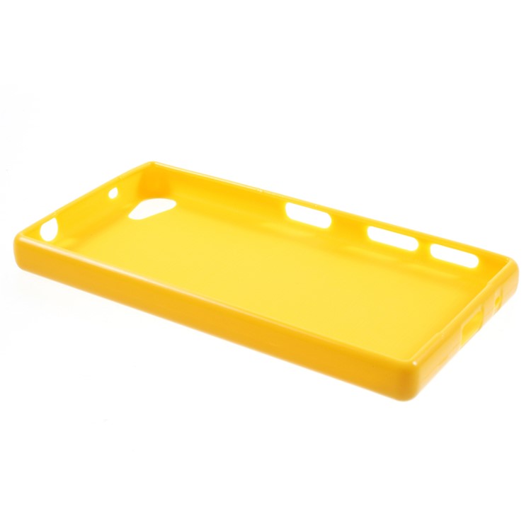 Solid Color Jelly TPU Gel Case for Sony Xperia Z5 Compact - Yellow-3