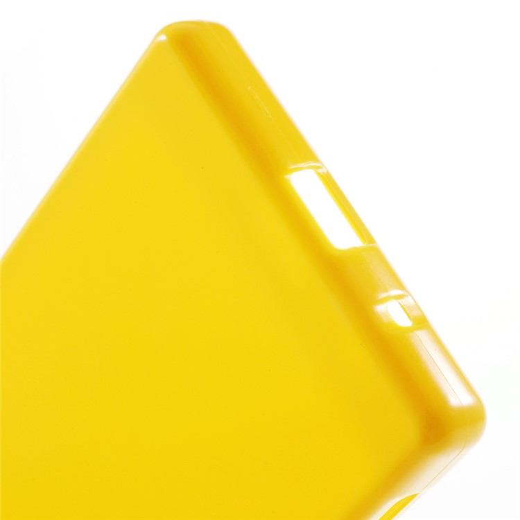 Solid Color Jelly TPU Gel Case for Sony Xperia Z5 Compact - Yellow-4