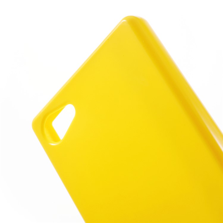 Solid Color Jelly TPU Gel Case for Sony Xperia Z5 Compact - Yellow-5