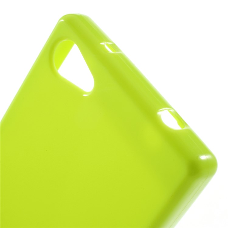 Solid Color Jelly TPU Cover Shell for Sony Xperia Z5 Compact - Green-5