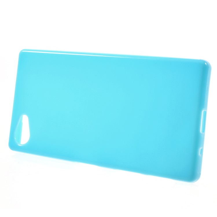 Solid Color Jelly TPU Protector Case for Sony Xperia Z5 Compact - Blue-2