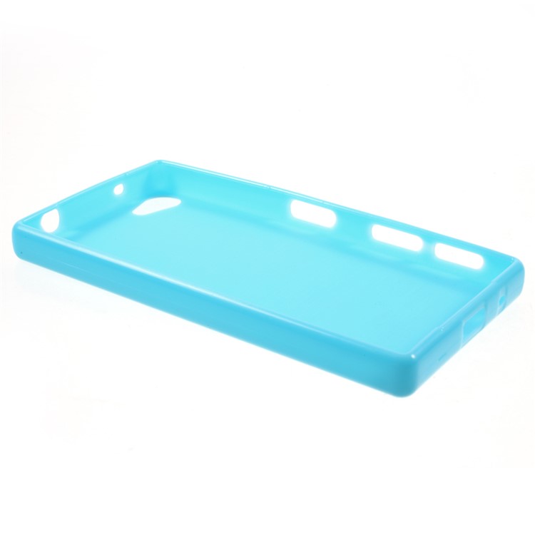 Solid Color Jelly TPU Protector Case for Sony Xperia Z5 Compact - Blue-3