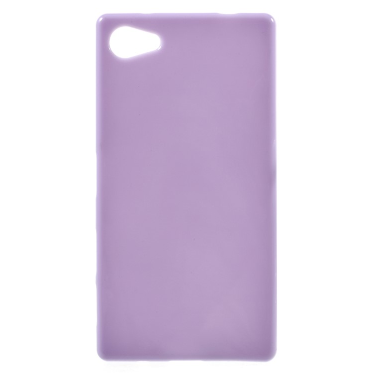 Solid Color Jelly TPU Back Case for Sony Xperia Z5 Compact - Purple-1
