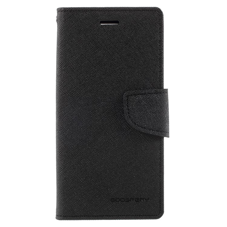 MERCURY GOOSPERY Fancy Diary PU Leather Wallet Cover with Stand for Sony Xperia XZ1 - Black-1