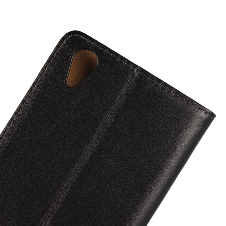 Split Leather Wallet Magnetic Mobile Cover for Sony Xperia XA1 Plus - Black-10