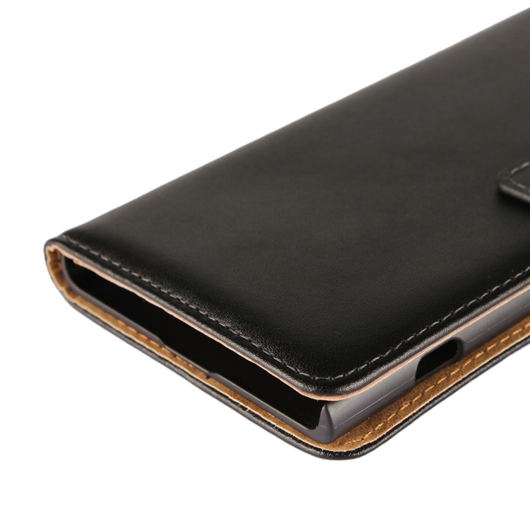 Split Leather Wallet Magnetic Mobile Cover for Sony Xperia XA1 Plus - Black-11