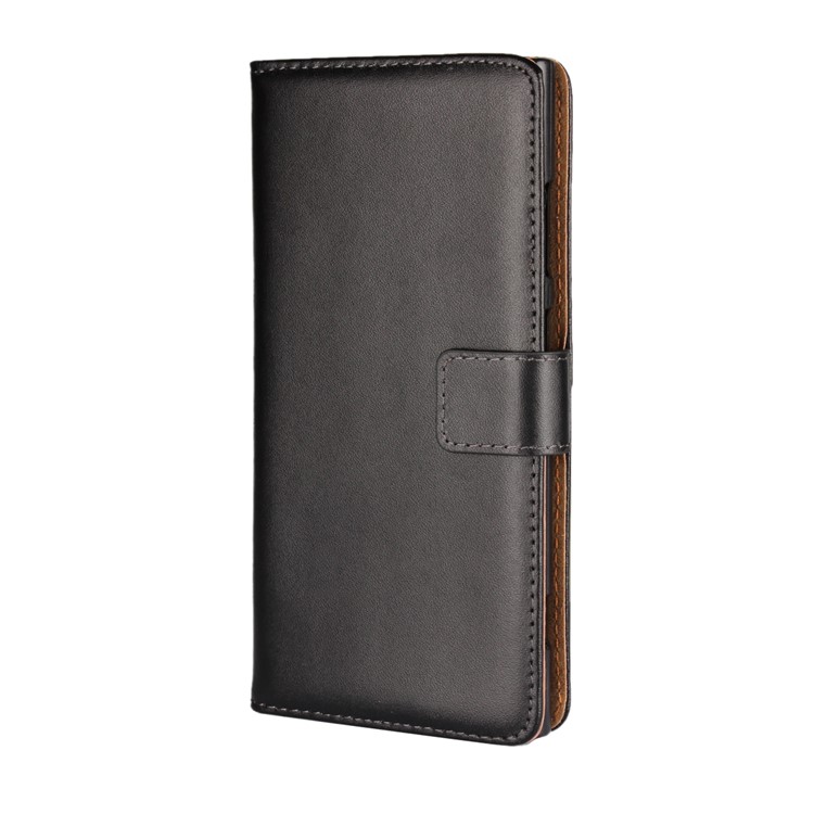 Split Leather Wallet Magnetic Mobile Cover for Sony Xperia XA1 Plus - Black-3