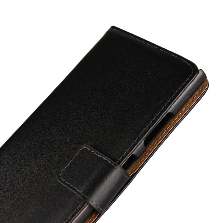 Split Leather Wallet Magnetic Mobile Cover for Sony Xperia XA1 Plus - Black-9
