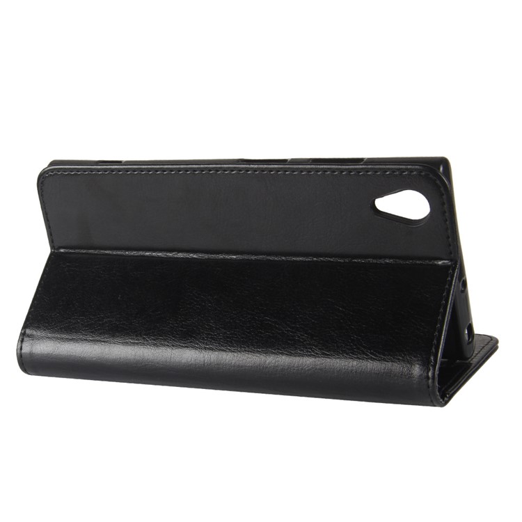 Wallet Leather Stand Case for Sony Xperia XA1 Plus - Black-7