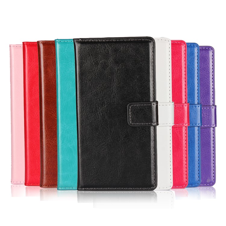 Crazy Horse Wallet Leather Case with Stand for Xperia XZ1 Compact - Black-7