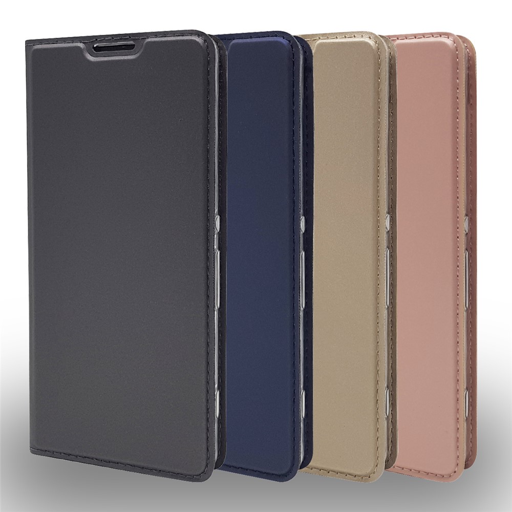 Magnetic Leather Card Holder Cover for Sony Xperia XA / XA Dual - Rose Gold-12