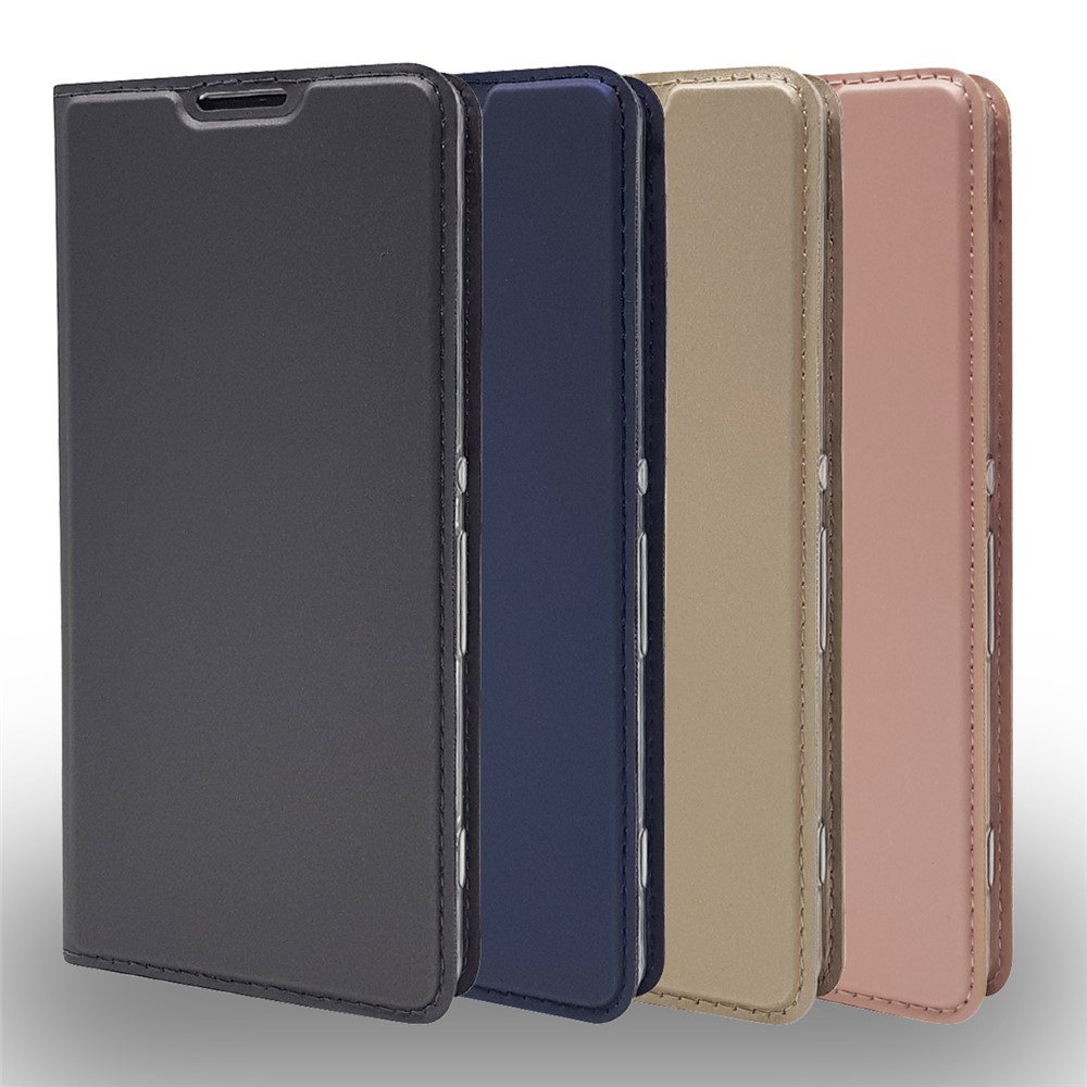 Capa de Suporte de Couro Magnético Para Sony Xperia XA / xa Dual - Rosa Ouro