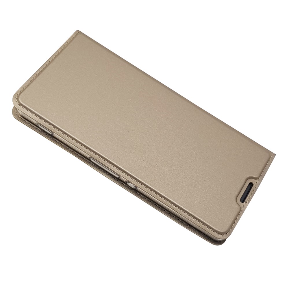 Magnetic Leather Card Holder Shell for Sony Xperia XA / XA Dual - Gold-4
