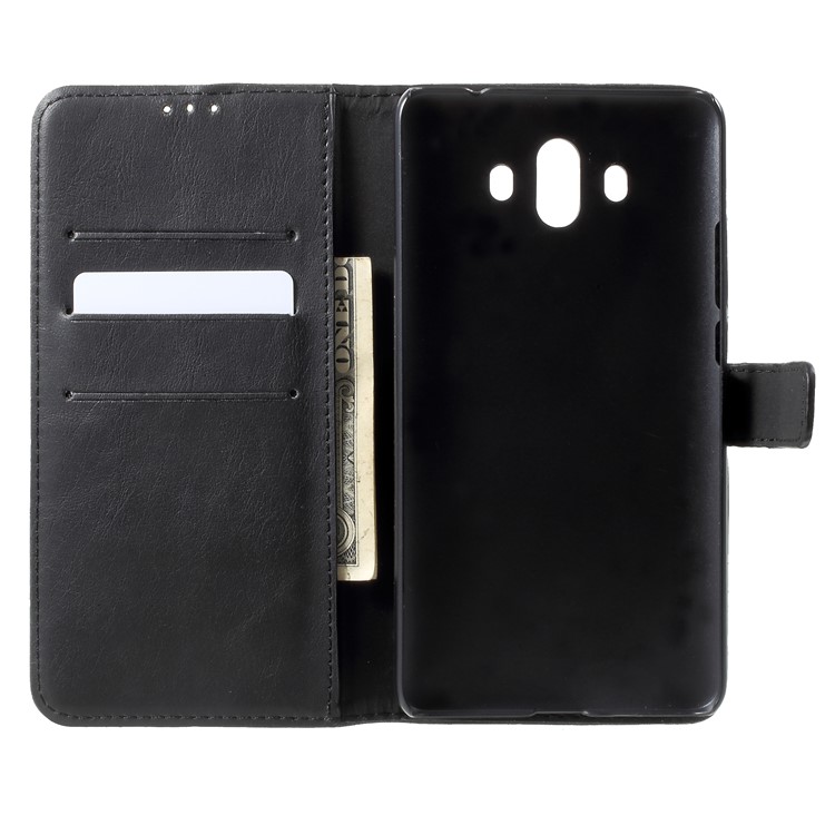 Retro Style Crazy Horse Wallet Stand Leather Case for Huawei Mate 10 - Black-5