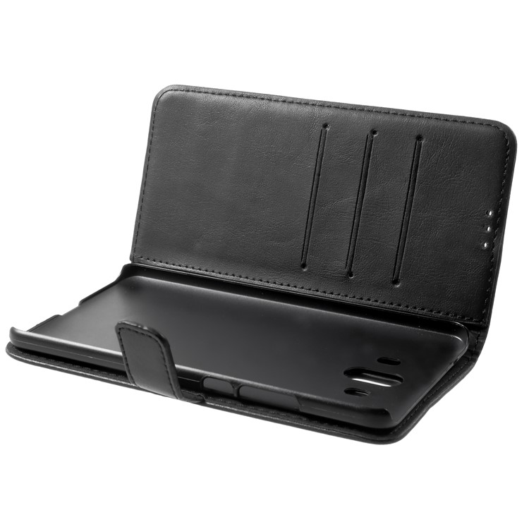 Retro Style Crazy Horse Wallet Stand Leather Case for Huawei Mate 10 - Black-6