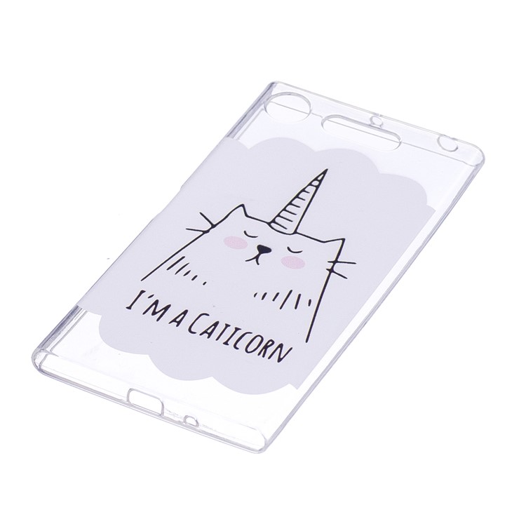 Pattern Printing TPU Flexible Cellphone Cover for Sony Xperia XZ1 Compact - Cat-2