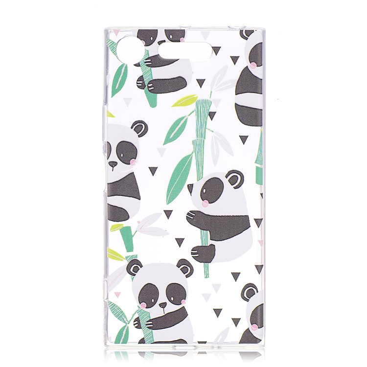 Pattern Printing TPU Flexible Phone Case for Sony Xperia XZ1 Compact - Panda-1